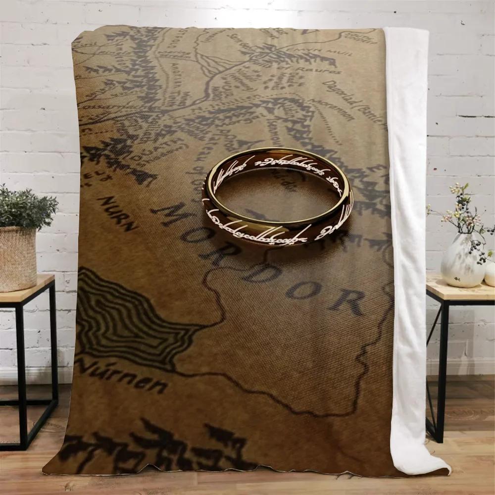 The Lord of the Rings Fleece Throw Blanket for Sofa Decoration Bed Blankets King Size Home Interior Knitted Plaid Luxury Bedding