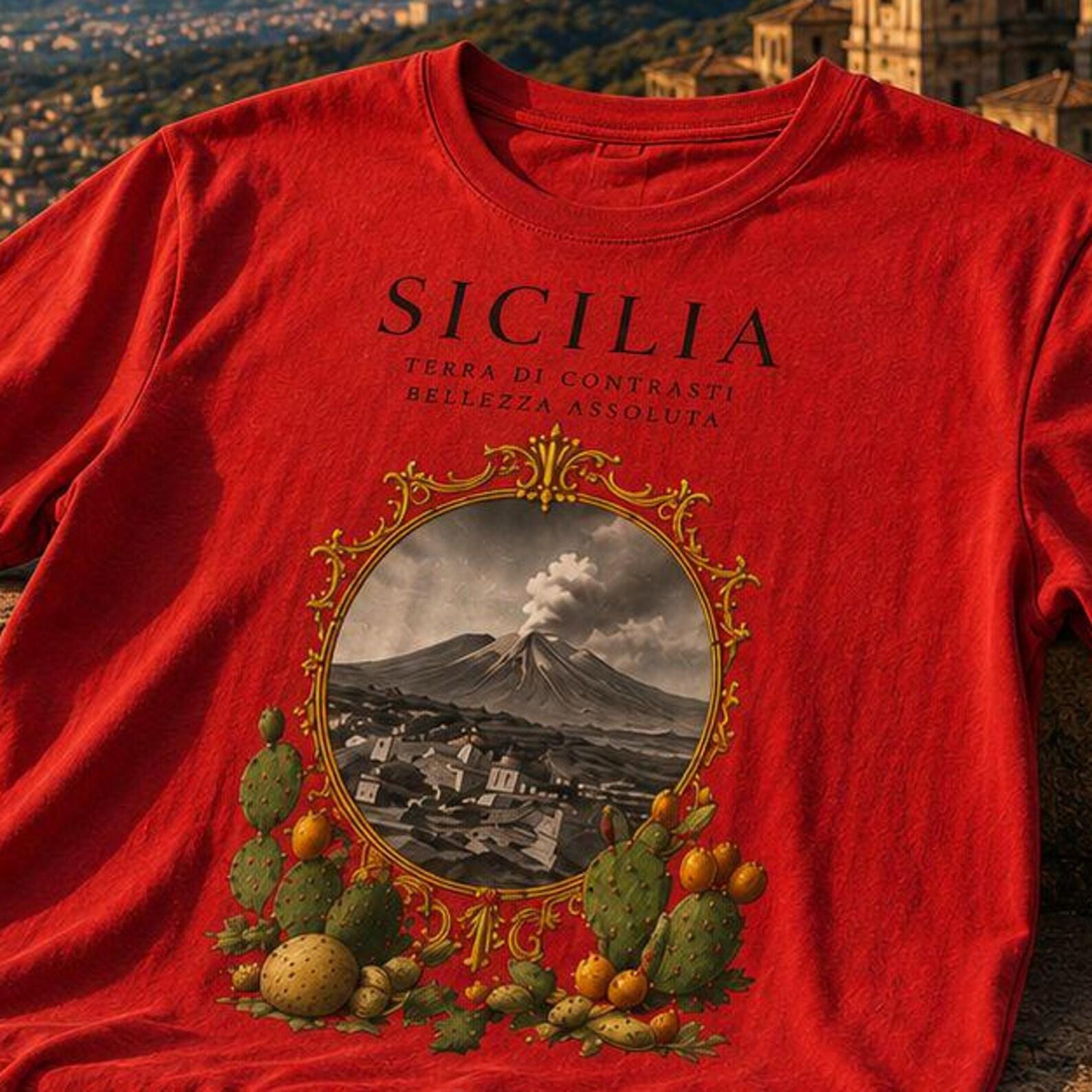 Vintage Sicily T-Shirt | Sicilian Trinacria Shirt | Sicily Travel Shirt | Sicilian Pride Tee | Italian Heritage Gift | Unisex Graphic Tee 2XL