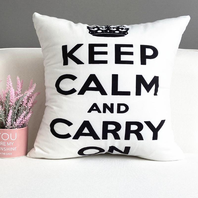 Nordic Ins Style Pink Girl Sofa Pillow Cushion Printed Bedside Car Office Cushion