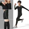 Children's Winter Fleece-lined Quick-dry Football Training Suit – High Elastic, Warm Sports Base Layer