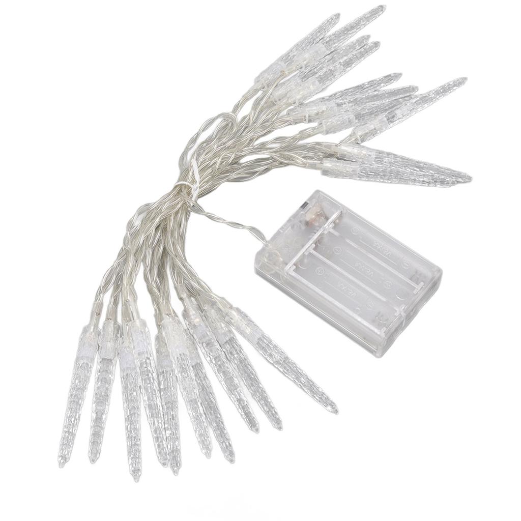 LED Ice Cone String Light 20LEDs Waterproof Icicle Fairy String Light for Holiday Christmas Indoor