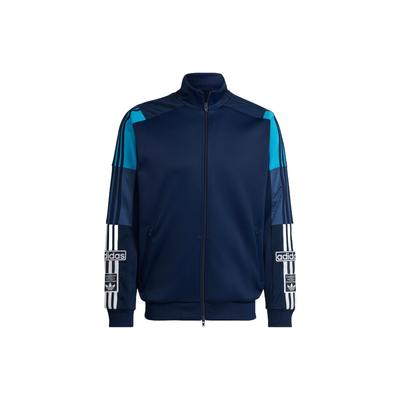 Originals Trefoil Re-Process Chaqueta de Chándal con Cremallera y Raya Lateral para Hombre Ropa Exterior Azul HK7477