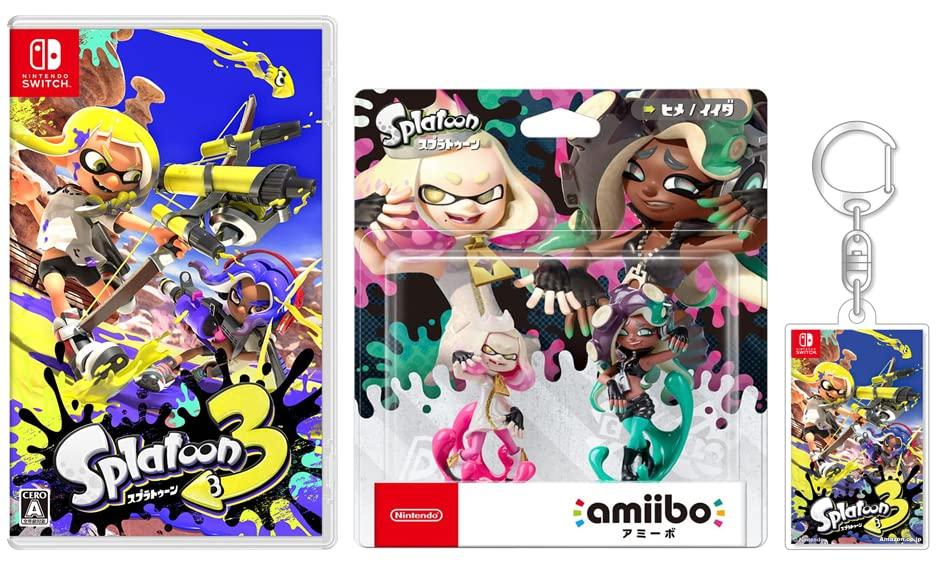 

Splatoon 3 Switch amiibo Набор «Щупальца» Оригинальный акрил - + [Химэ/Иида] (Взвод серии) (Включает брелок)