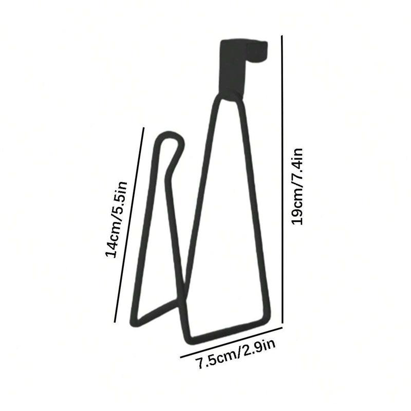 1pc Wall-Mounted Iron Toilet Paper Holder - Easy To Install with a No-Drill Design, Space-Saving, Suitable for Storing Tissues