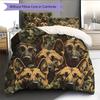 German Shepherd Pattern Bedding Home Decoration Birthday Gift (1 * duvet cover + 2 * pillowcase, without core)