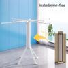 Modern Portable Drying Racks Folding Floor-standing Drying Rack Balcony Clothes Shelf Bathroom Laundry Storage Shelf with Clip
