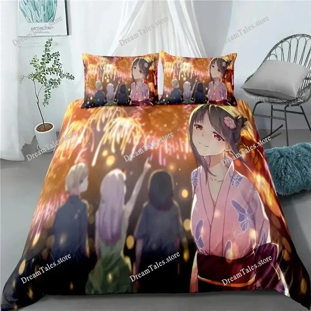 Anime Kaguya-sama Love Is War Miyuki Shirogane Bedding Set Boys Girls Twin Queen Size Duvet Cover Pillowcase Bed Kids Adult029