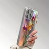 Artystyczne Etui na Telefon ze Szkła Galwanizowanego z Wzorem Tulipana Dla iPhone 17 Pro Max 16 Pro 15 Plus 14 13 12 11 16E 17 Air Pokrowiec TPU