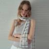 Sheer Lace Check Scarf_Ivory(OB6AC08)