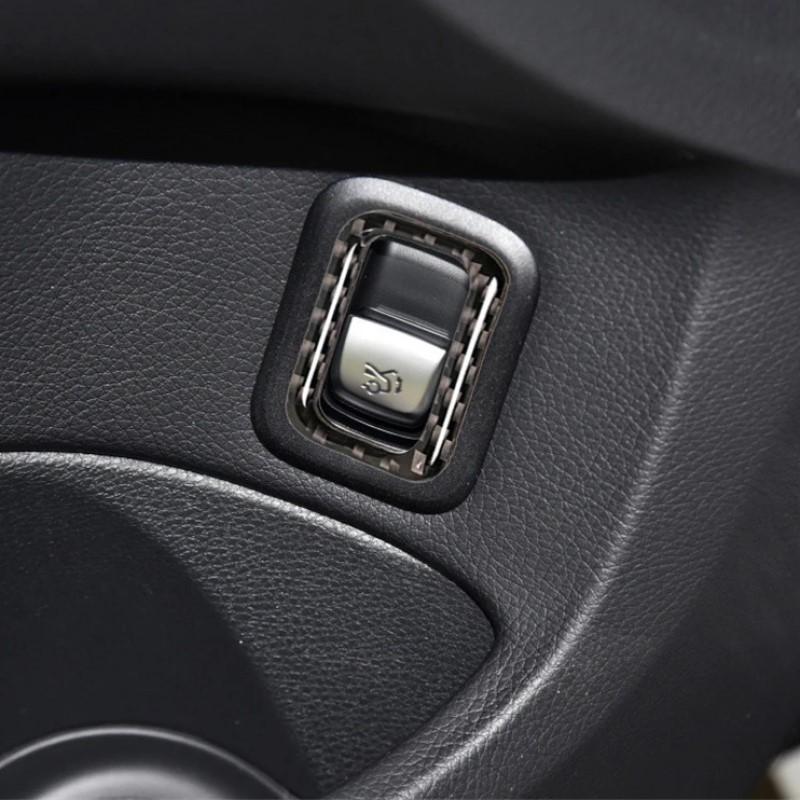 Car Accessories Door Trunk Switch Button Frame Decoration Carbon Fiber Sticker For Mercedes Benz C Class W205 GLC X253 2015-
