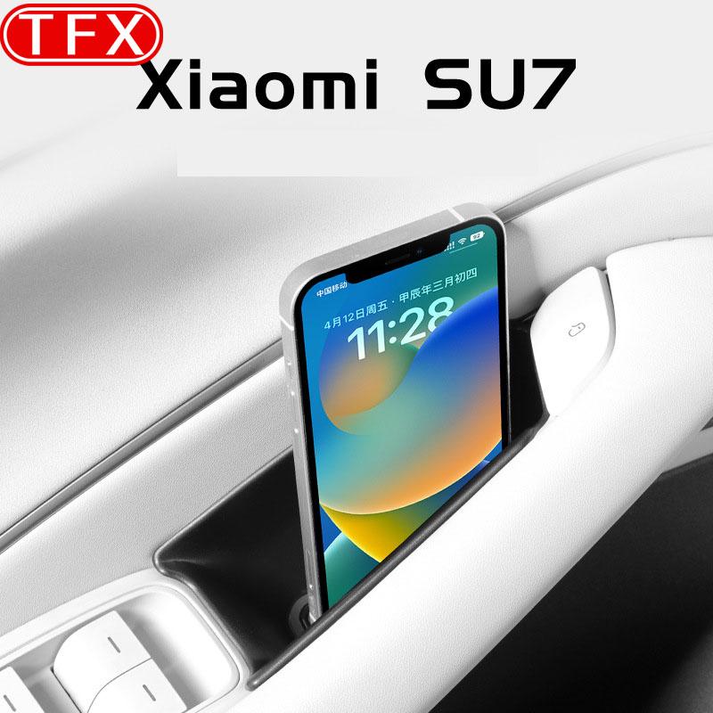 For Xiaomi SU7 2024 2025 Car Styling Interior Door Handle Box Door Edge Box Door Slot Storage Box Auto Decorations Accessories