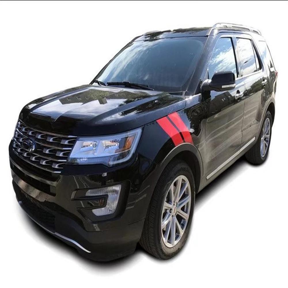 Dual Fender Stripe Hash Mark Stripe Decal Graphic Kit For Dodge Charger