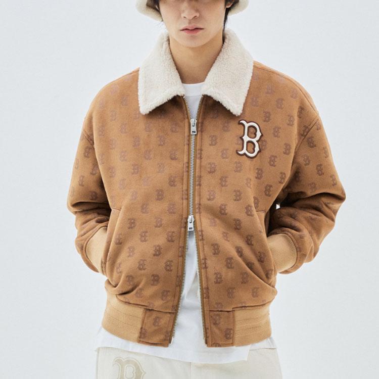 New MLB Velvet Jackets Unisex Camel 3AJPM0334-43CAS