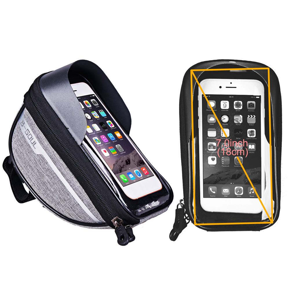 Universal MTB Bike Frame Front Tube Bag Practical Waterproof Touch Screen Phone Stand Pannier Necessary Outdoor Cycling Supplies