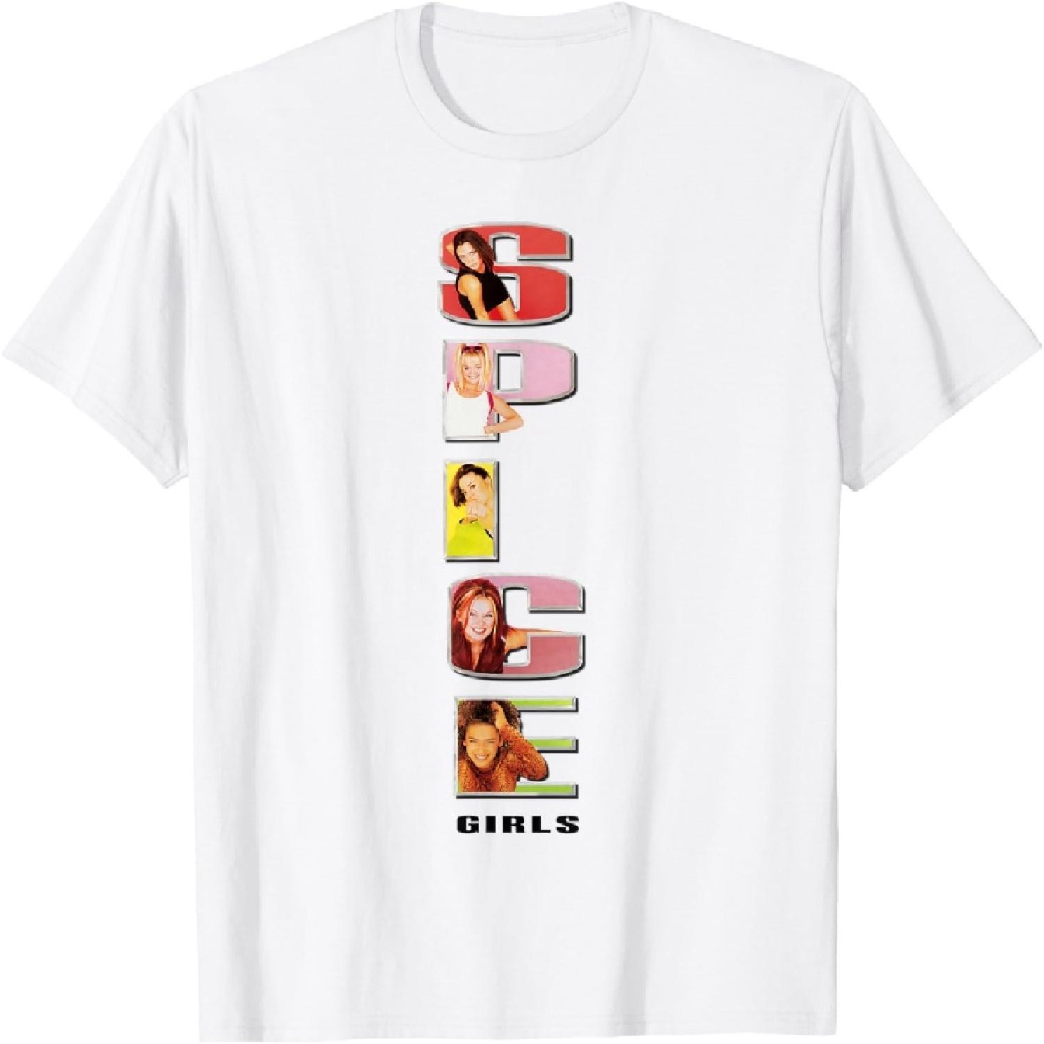 Official Spice Girls Stacked Logo T-Shirt XXXXXL белый