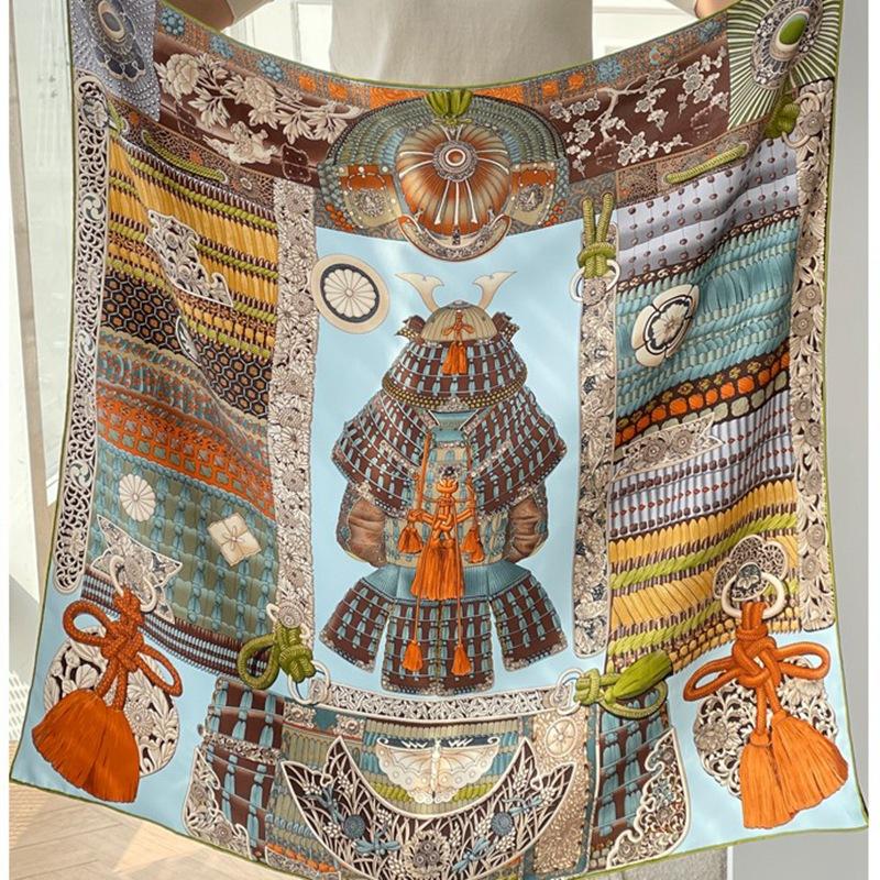 Autumn And Winter Heavy Silk 90 * 90Cm Twill Silk Square Scarf Silk Mulberry Silk Ins Scarf