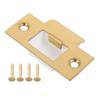 1 set 1 Set Black Metal Lock Tongue Buckle Reinforcement Kit Strike For Wood Deadbolt Cover Door Hole Filler Plate Front Door