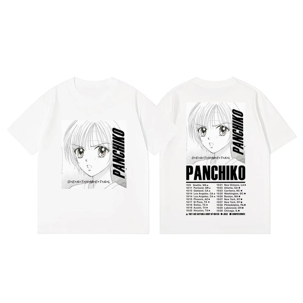 Rock Band Panchiko Music Album Graphic T Shirts Unisex Women High Quality Fashion Oversized Tshirts Summer Casual Cotton Tshirt