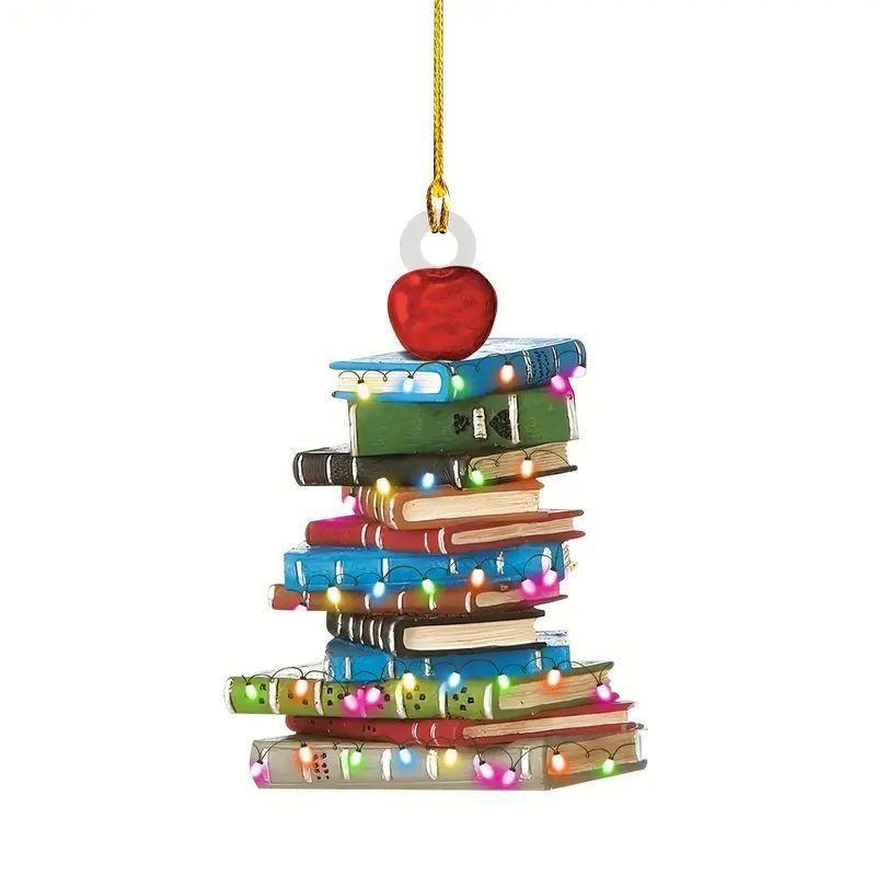 

Acrylic Christmas Tree Ornaments Colorful Cartoon Car Interior Decorations For Holiday Spirit 1