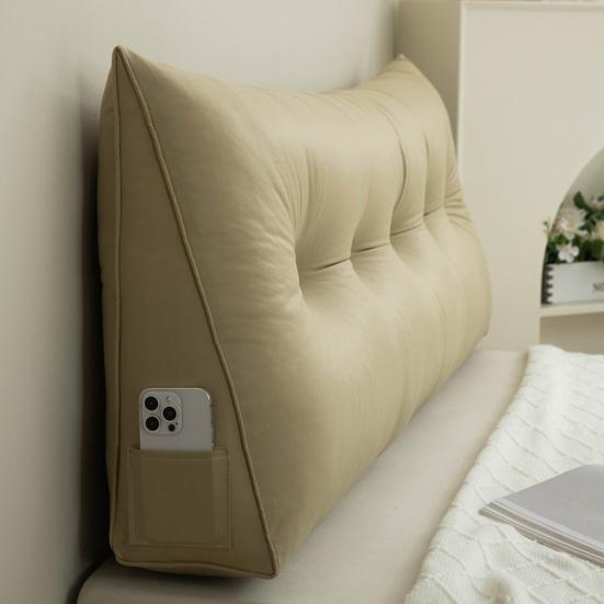 Triangular Headboard Pillow Bed Wedge Pillow With Side Pocket Headboard