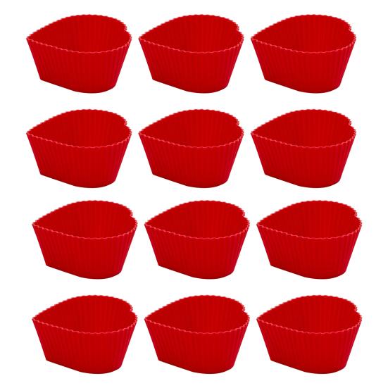 Flott nonstick bakeverktøy Safe Love Hjerteform Muffinskakeformer Baketilbehør Muffinskopper