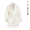 ELLASSAY Women's Wool Blend Mid-Length Robe Coat