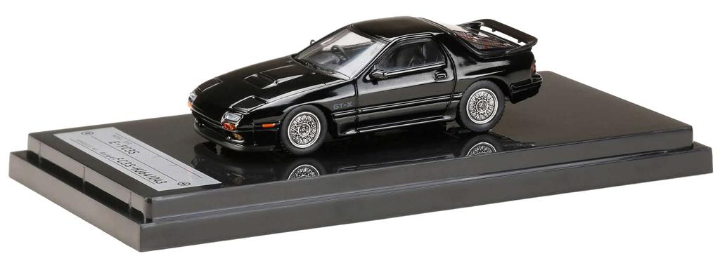 HJ64 Mazda Preto Brilhante Modelo Acabado 1/64 RX-7 (FC3S) GT-X