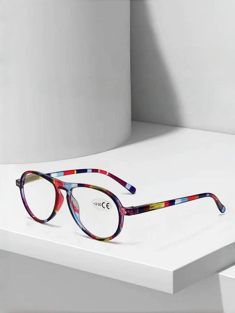 New fashion colorful reading glasses HD spring leg design for ladies middle-aged and elderly people