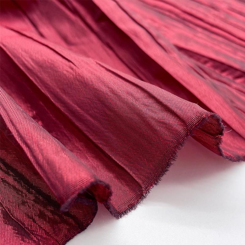 Lustrous Micro-Outline Blue-Purple Pleated Designer Shirt Dress Fabric