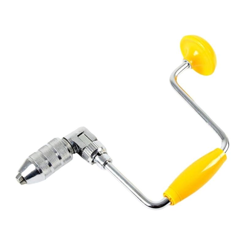 Traditional Hand Drill Carpentry Tool For Precise Hole Drilling Ergonomic Grip Design Multiple Size Bit No Power Require