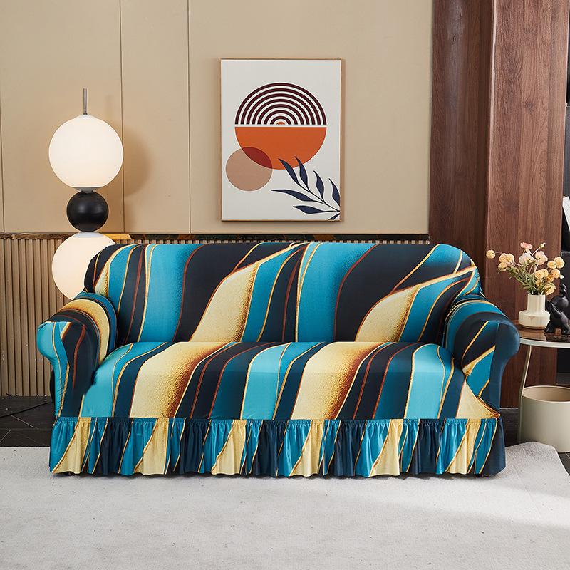 Light Luxury All-inclusive Elastic Sofa Cover Non-slip Four-season Universal Double Armrest Fabric Sofa Cover Protective Cover
