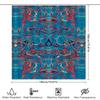 Blue Abstract Wave Shower Curtain Modern Ocean Art Bathroom Decor Waterproof Liner Set