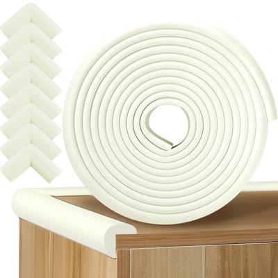 SYOUGO Corner Corner Cushions with Tape 8 Baby Guard for Babies and Desk Corner Injury Prevention Cushions by Childcare White Guards, Double-Sided