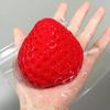 Cute Cream Gold Powder Big Strawberry Pinch Fidgeting Imitation Silicone Clay Feeling Diy Girl Birthday Gift Kids Squishy Toys