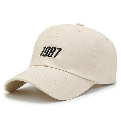 Baseball Cap Wholesale Embroidery 1987 Duckbill Cap All Season Universal Neutral Sun Shading Age Reducing Versatile Men's Cap Adjustable