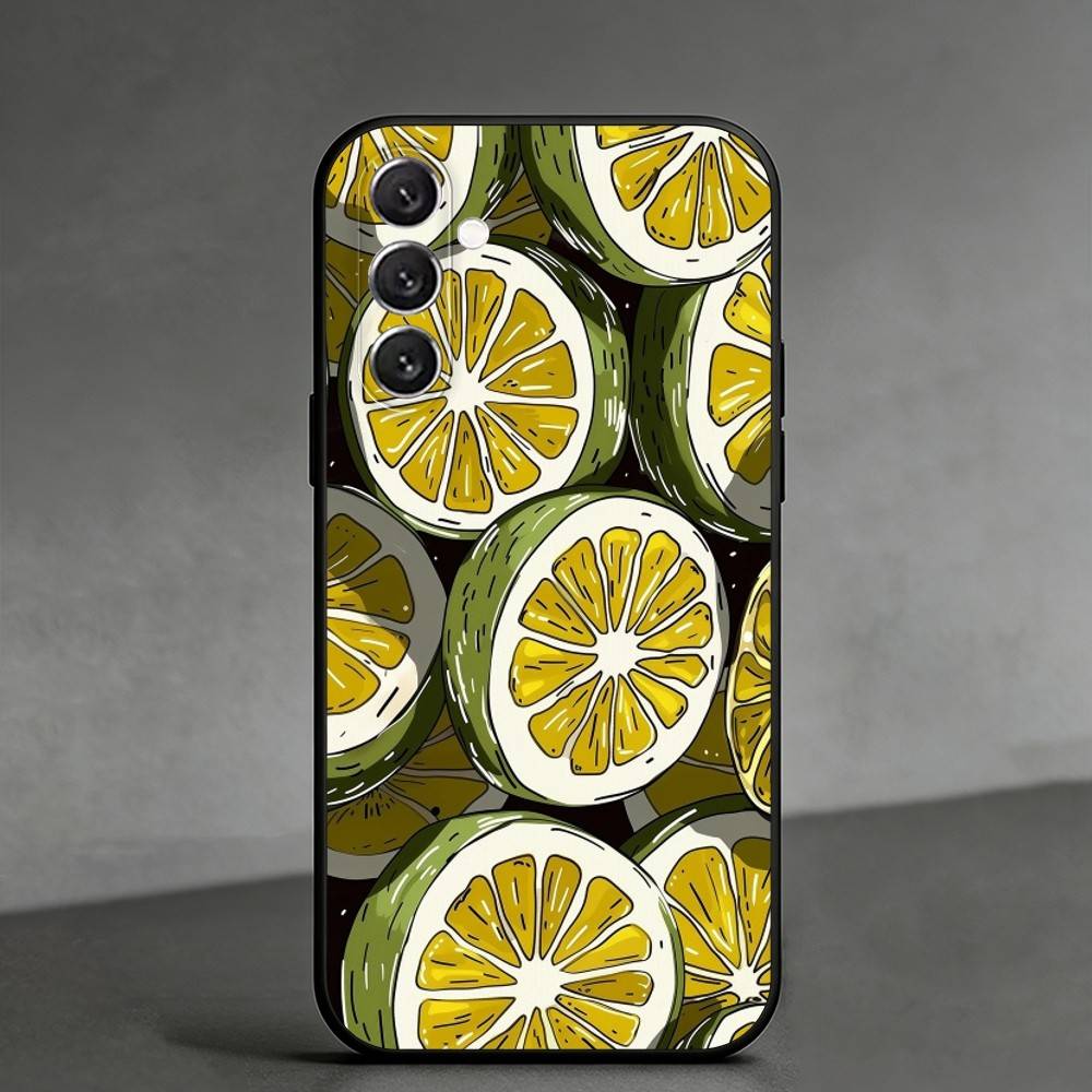A-art fruit Phone Case For Samsung Galaxy A91,80,73,72 ,71,53,52,32 ,31,22,21s,20,Soft Black Case Samsung a21