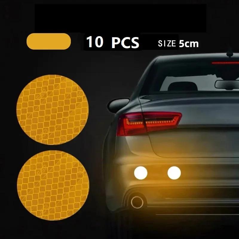 3*8cm Car Bumper Reflective Stickers Reflective Warning Strip Tape Secure Reflector Stickers Decals Safety Warning Tape 10pcs