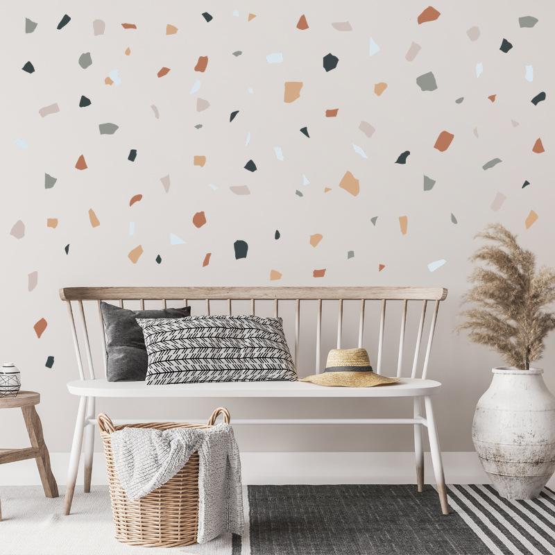 Marble Wall Sticker Fit For Living Room Bedroom Wall Decals Kids Room Decor Murals Wallpaper Terrazzo Background Wall Decor Sticker