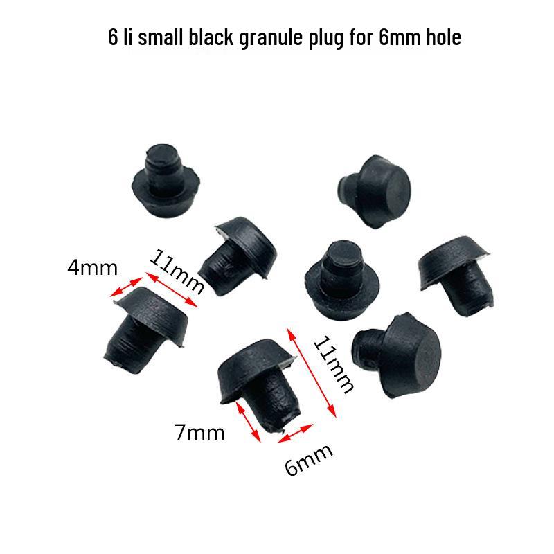 Weiße Gummi-Stuhl- und Hockerbein-Pads: 5-10-Loch-Stecker, Kollisionsschutz, Rutschfeste Fußnägel mit Edelstahl.