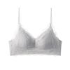 Light Pink Lace Backless Wireless Bra with Thin Straps