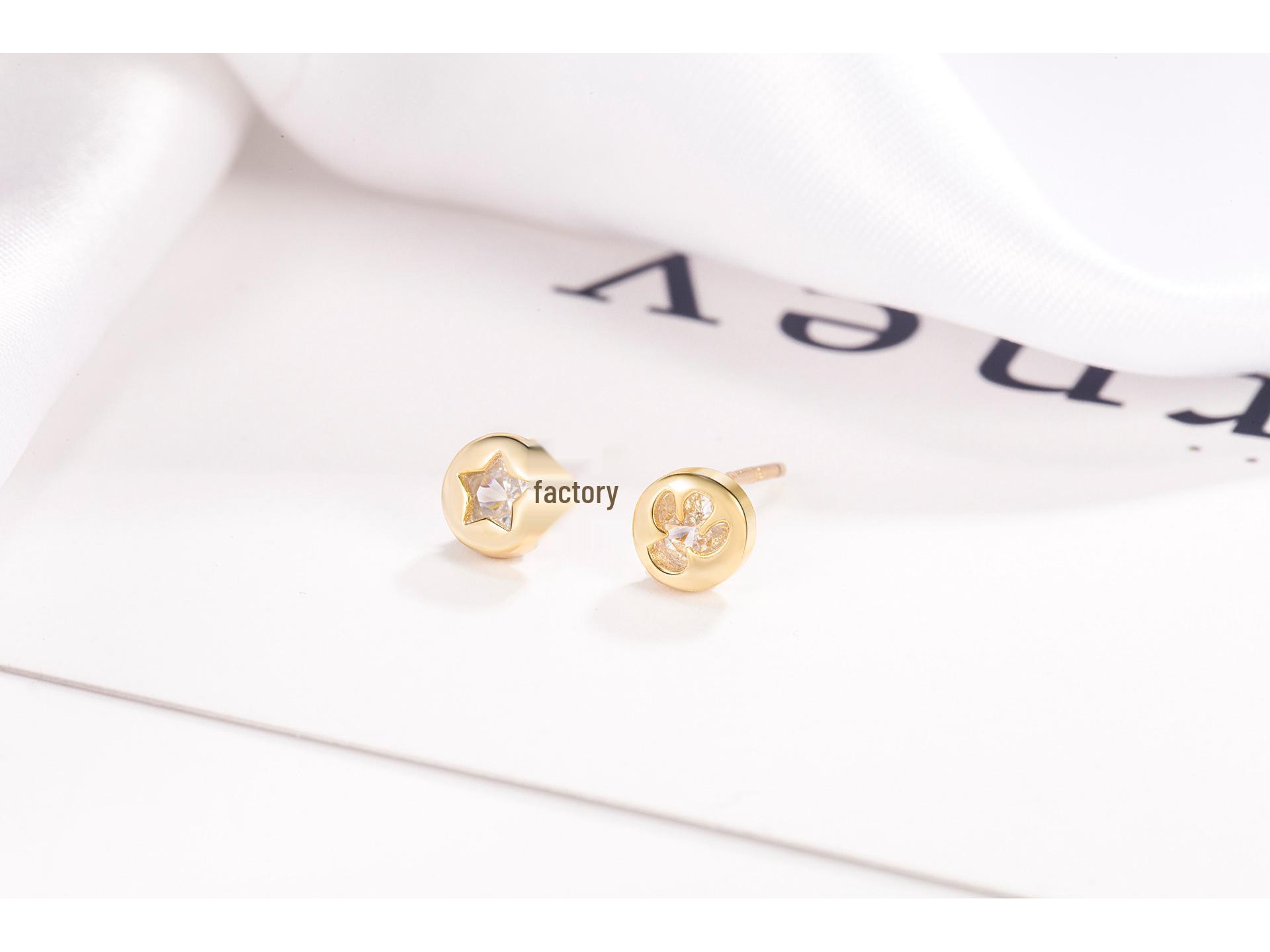 Рождественские серьги-гвоздики «Снежинка и Рог» 2022 для женщин - Модный, Минималистичный дизайн