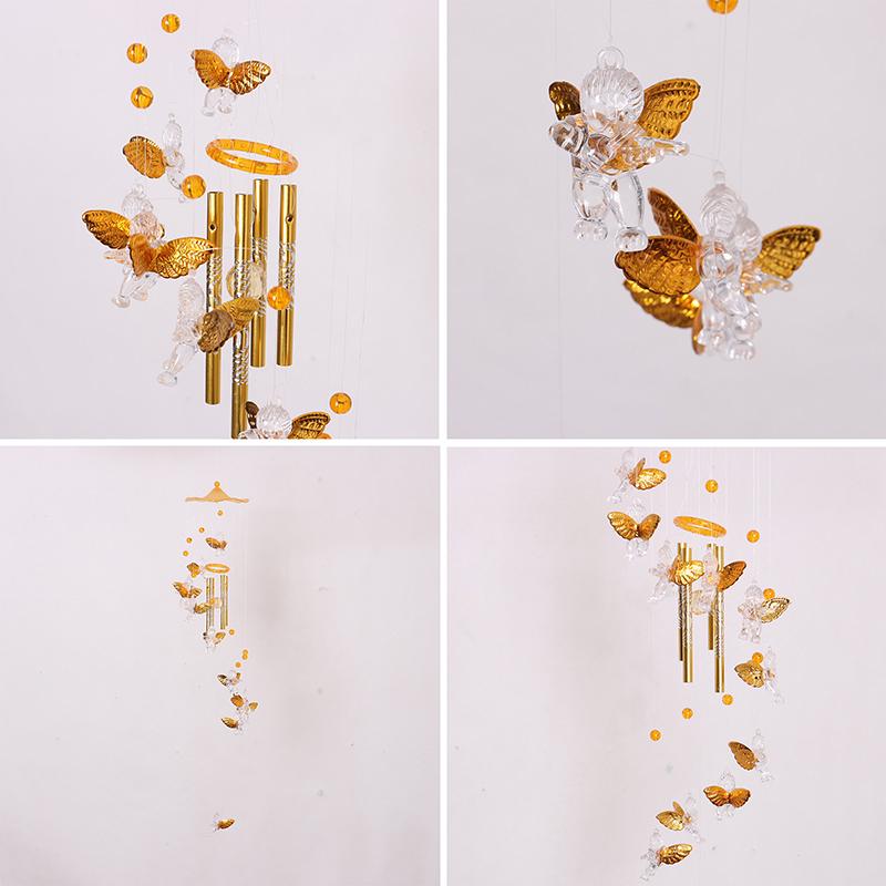 Wind Chimes Yard Gift Good Luck Guardian Angel Metal Bell Hanging Nice Sound