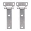 1 Pair 316 Stainless Steel Marine Grade T Hinge Sturdy Heavy Duty Boat Hinge for Yacht Interior Hatches 135x58mm