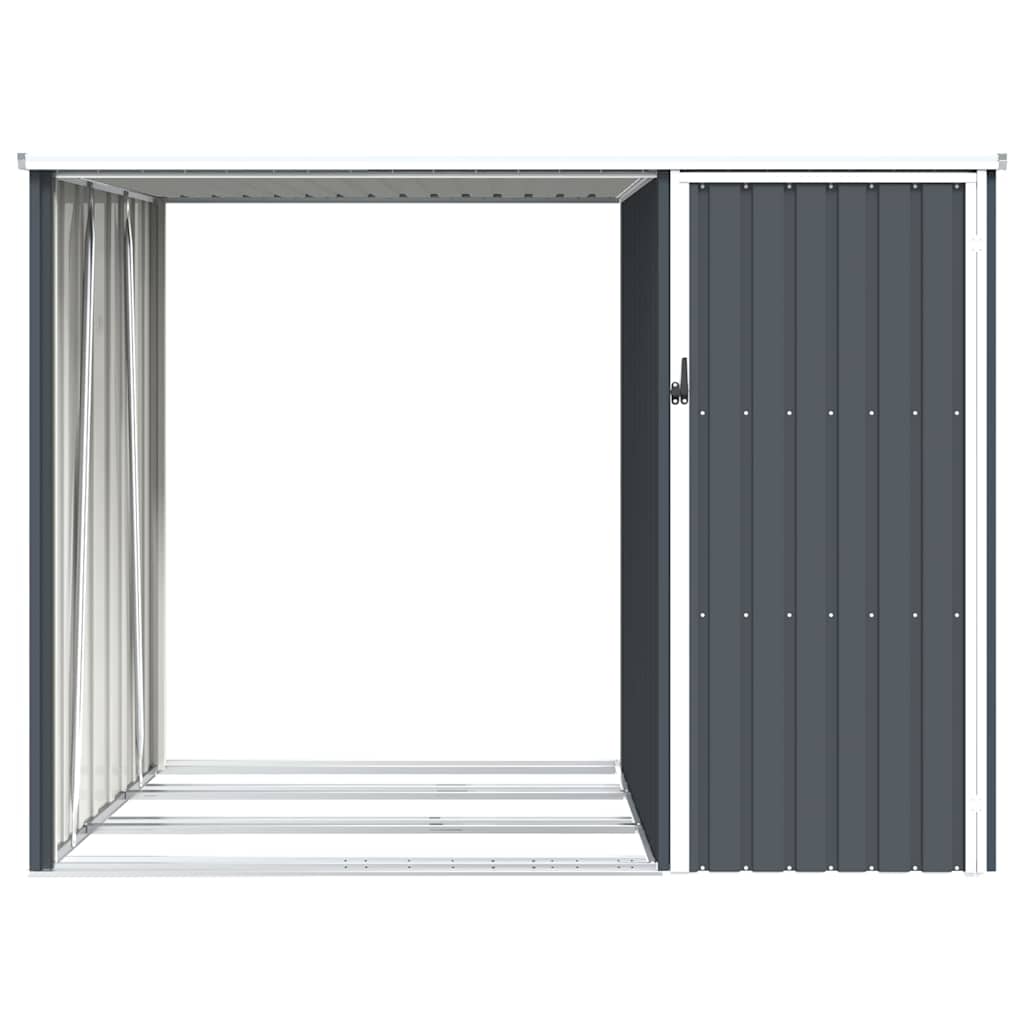 vidaXL Garten Brennholzlager Anthrazit 245x98x159 cm Verzinkter Stahl