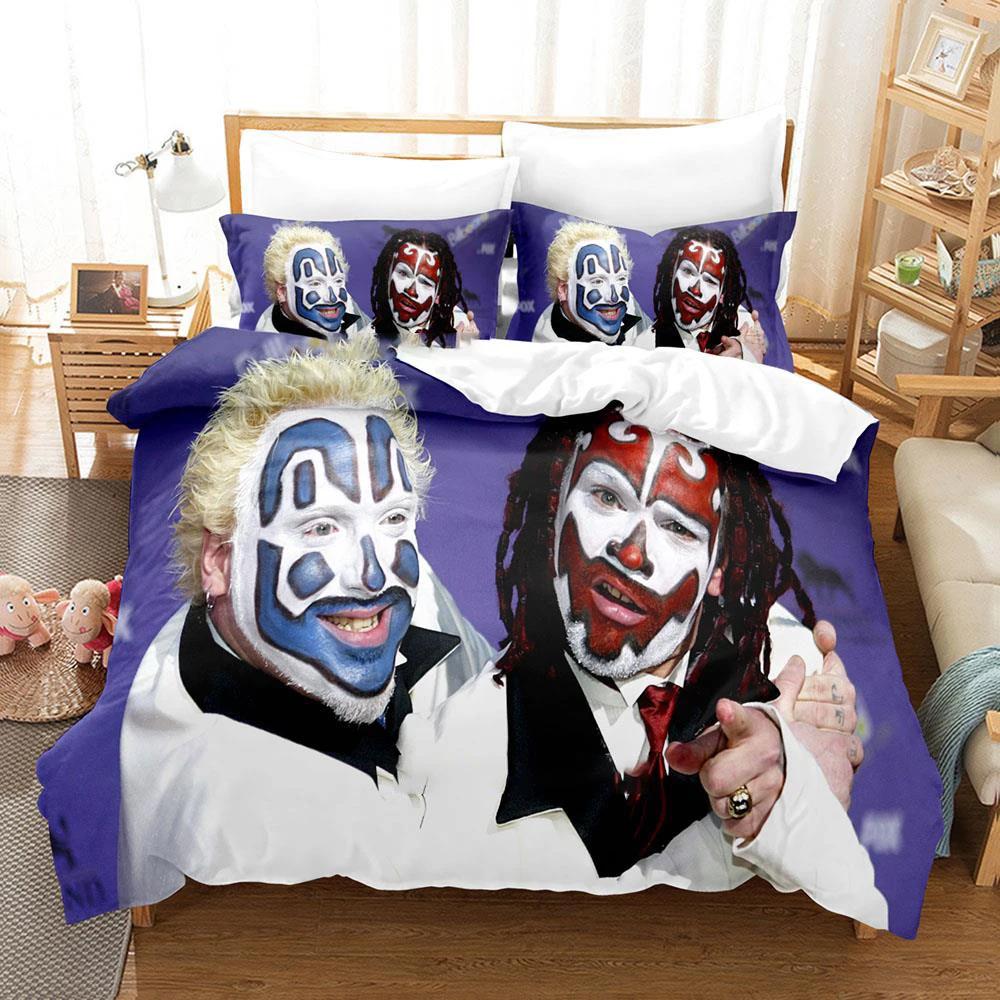 Šílený klaun Dospělí Kluci Hip Hop Ložní prádlo Twin Full Queen King Velikost Povlak na přikrývku Nový povlak na přikrývku Sada povlečení Povlak na přikrývku Povlak na polštář