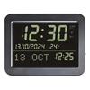Square LCD Digital Clock Temperature Sensors Easy Operation Azan Clock For Home Office Desk Decoration Use