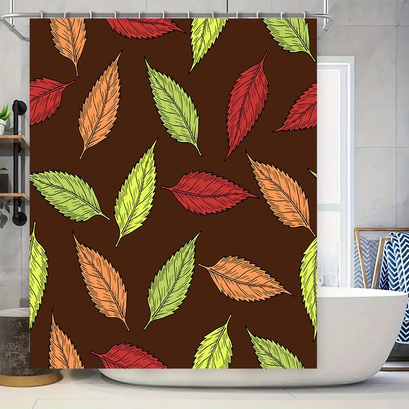 

Fall Colors Leaves Shower Curtain Fabric Bath Room Decoration Waterproof Decorations For Home Bathroom Accessories Multi Color S W60H190(CM)-1 Pcs