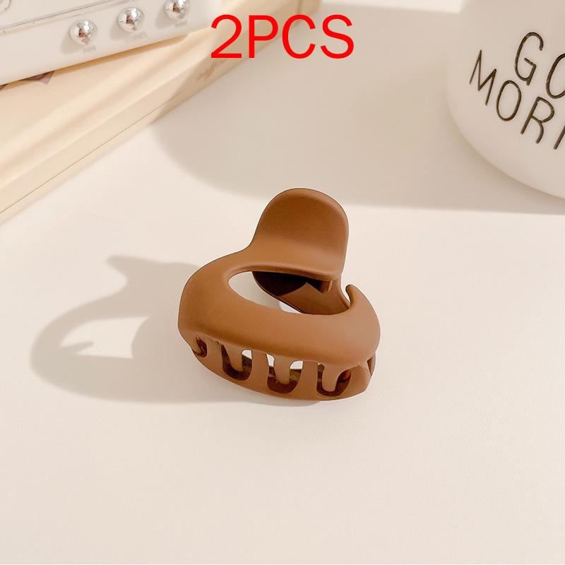 2 ΤΕΜ Premium Σετ Κεφαλών Νέο Γυναικείο Κλιπ Κλιπ Νύχι Μόδας Καφέ Μαύρο Ακρυλικό Μεγάλες Φουρκέτες Claw For Lady Clip Barrette Αξεσουάρ μαλλιών