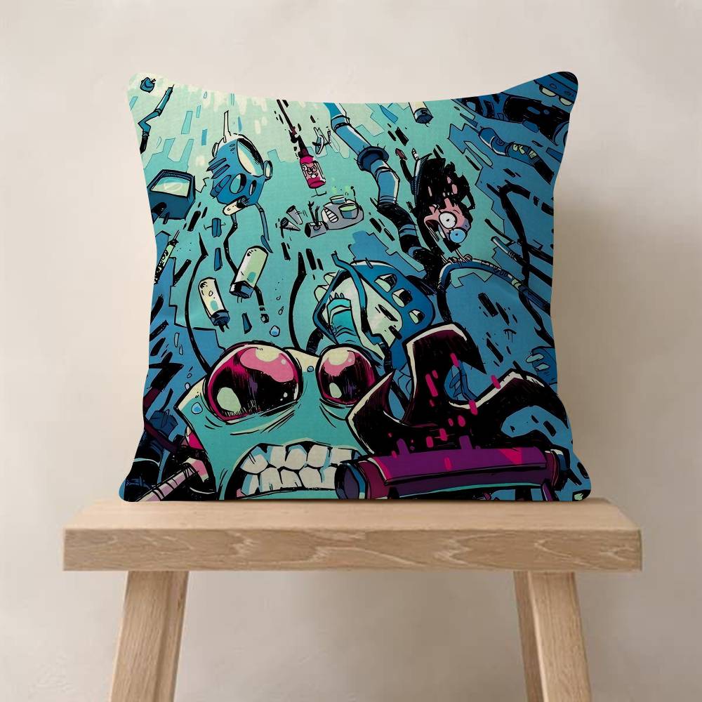 IInvader ZZim Cartoon Movie Pillowcase Toon Gift Cushion Cover Bedroom Home Sofa Chair Seat Decor Pillow Case