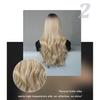 Women's Simulation Wig 67cm Hair Golden Wig Long Curly Wig Full Headgear Rose Hair Net Headdress Beauty Decoration Wig